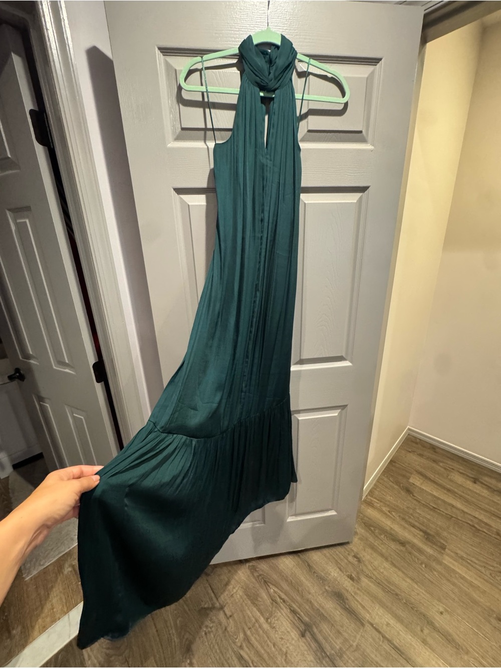 Banana Republic Teal Green Halter Maxi Dress - Picture 2 of 6